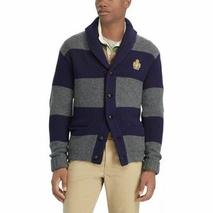 NEW Mens Polo Ralph Lauren Rugby Sweater Cardigan